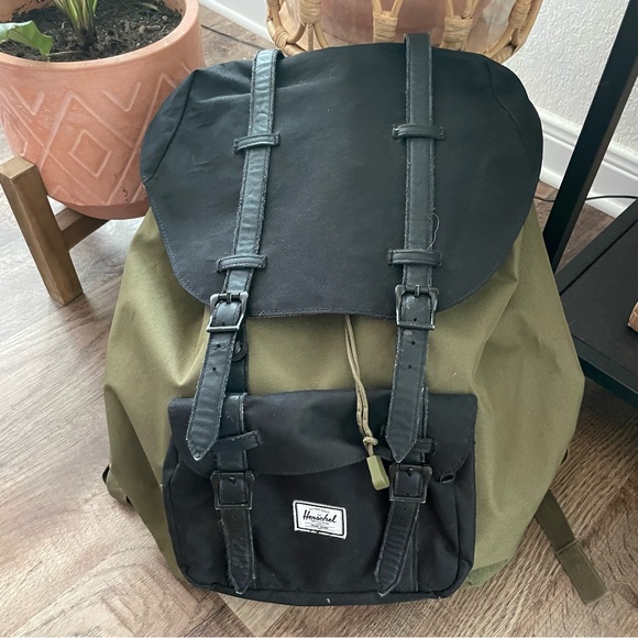HERSCHEL SUPPLY CO Backpack Canvas Olive Backpacking - Picture 1 of 4